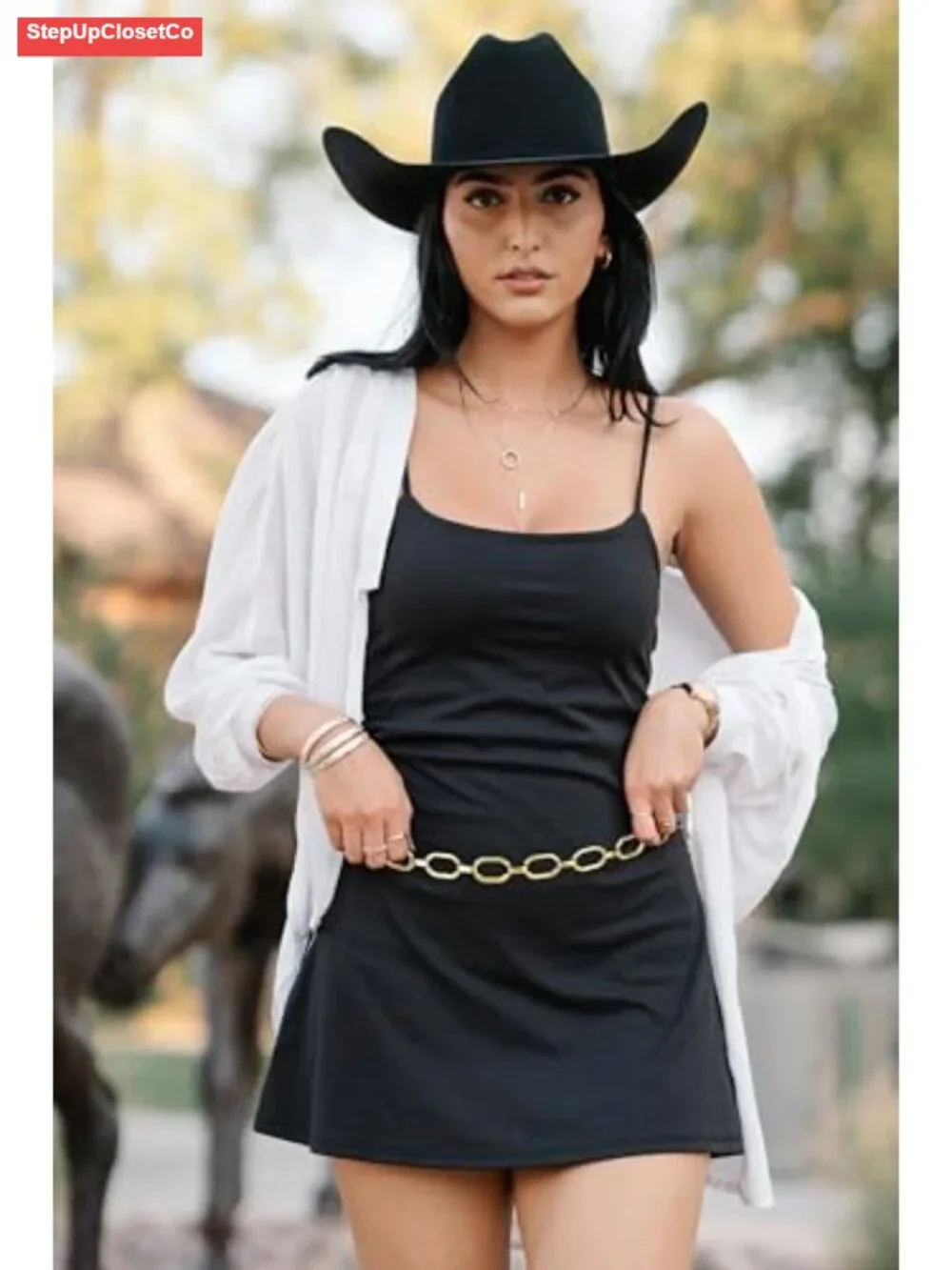 O-Ring Metal Waist Chain Belt for Women Adjustable Gold Belt for Jeans Dress